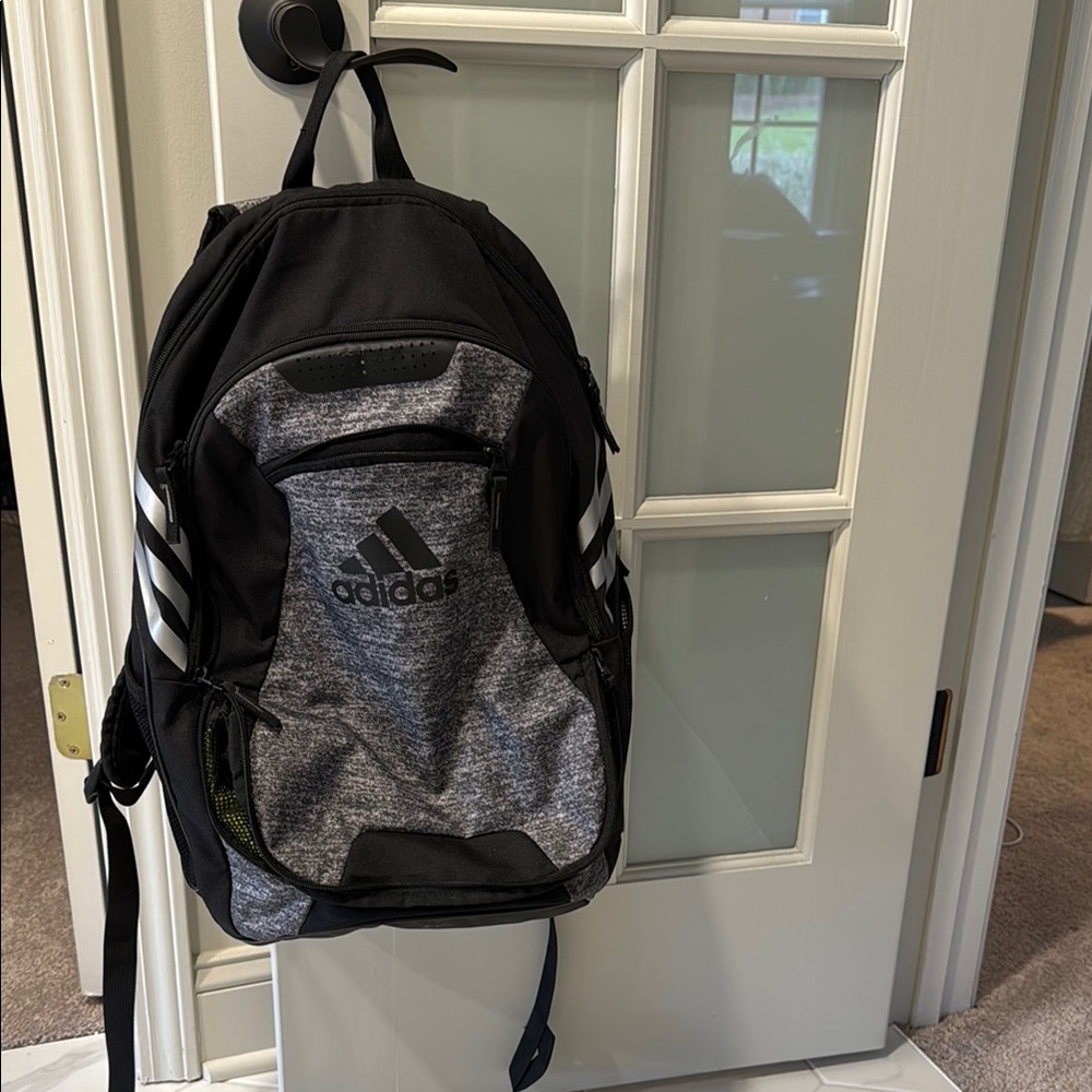 Adidas Black and Gray Men's Backpack